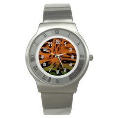 Background-011 Stainless Steel Watch by nateshop