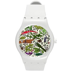 Background-033 Round Plastic Sport Watch (m) by nateshop