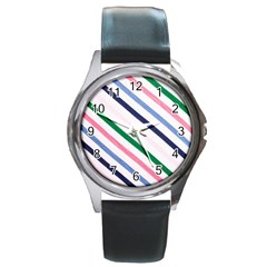 Background-055 Round Metal Watch by nateshop