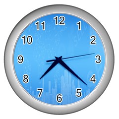 City Wall Clock (silver) by nateshop