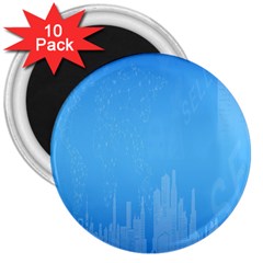 City 3  Magnets (10 Pack)  by nateshop