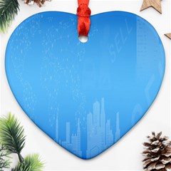 City Heart Ornament (two Sides)