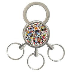 Cliparts 3-ring Key Chain by nateshop