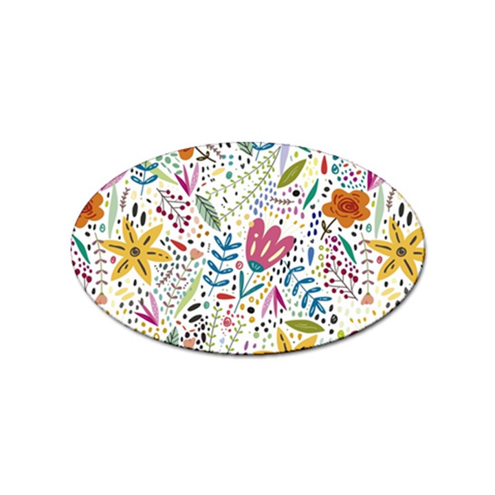 Flowers Sticker (Oval)