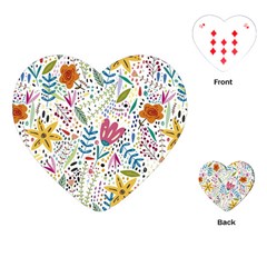 Flowers Playing Cards Single Design (heart) by nateshop