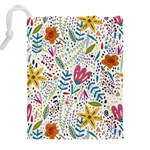 Flowers Drawstring Pouch (4XL) Back