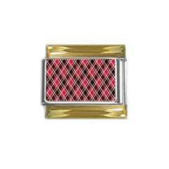 Geometric Gold Trim Italian Charm (9mm)