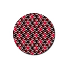 Geometric Rubber Round Coaster (4 Pack) by nateshop