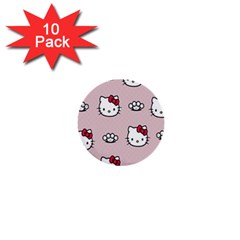 Hello Kitty 1  Mini Buttons (10 Pack)  by nateshop