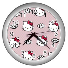 Hello Kitty Wall Clock (silver) by nateshop