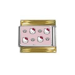 Hello Kitty Gold Trim Italian Charm (9mm) by nateshop