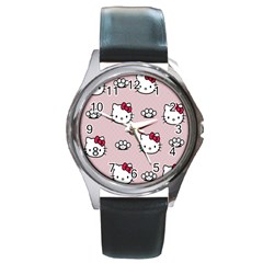 Hello Kitty Round Metal Watch by nateshop