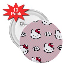 Hello Kitty 2 25  Buttons (10 Pack)  by nateshop