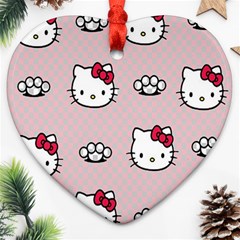 Hello Kitty Heart Ornament (two Sides) by nateshop