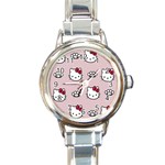 Hello Kitty Round Italian Charm Watch Front