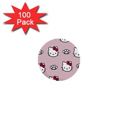 Hello Kitty 1  Mini Buttons (100 Pack)  by nateshop