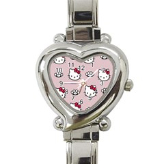 Hello Kitty Heart Italian Charm Watch by nateshop