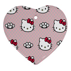 Hello Kitty Heart Ornament (two Sides) by nateshop