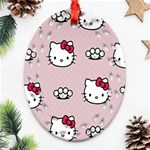 Hello Kitty Oval Filigree Ornament (Two Sides) Front