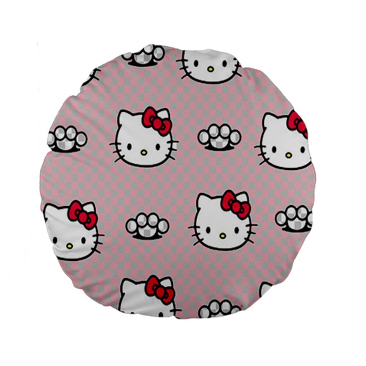 Hello Kitty Standard 15  Premium Round Cushions