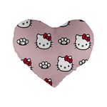 Hello Kitty Standard 16  Premium Heart Shape Cushions Front