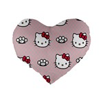 Hello Kitty Standard 16  Premium Heart Shape Cushions Back