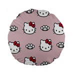 Hello Kitty Standard 15  Premium Round Cushions Front