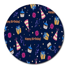 Party-hat Round Mousepad by nateshop