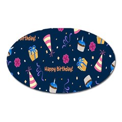 Party-hat Oval Magnet by nateshop