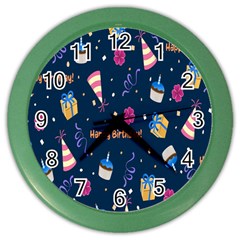 Party-hat Color Wall Clock by nateshop