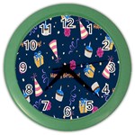 Party-hat Color Wall Clock Front