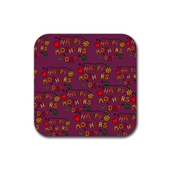 Seamless,happy Mothers Day Rubber Coaster (square) by nateshop