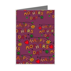 Seamless,happy Mothers Day Mini Greeting Card by nateshop