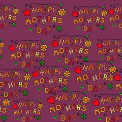 Seamless,happy Mothers Day Play Mat (square)