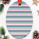 Stripes Oval Ornament (Two Sides) Front