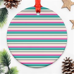 Stripes Round Ornament (two Sides)