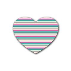 Stripes Rubber Coaster (Heart)