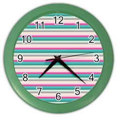 Stripes Color Wall Clock by nateshop