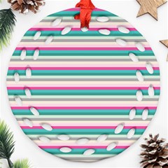 Stripes Ornament (round Filigree) by nateshop