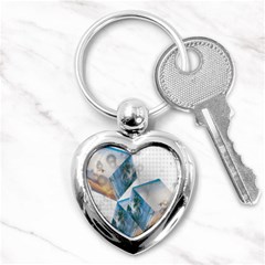 Cubes 3d Mockup Dots Game Cutout Key Chain (Heart)