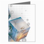 Cubes 3d Mockup Dots Game Cutout Greeting Cards (Pkg of 8) Left