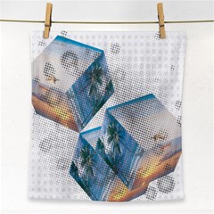 Cubes 3d Mockup Dots Game Cutout Face Towel