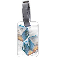 Cubes 3d Mockup Dots Game Cutout Luggage Tag (two sides)