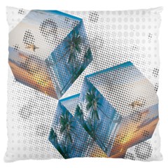 Cubes 3d Mockup Dots Game Cutout Large Cushion Case (One Side)