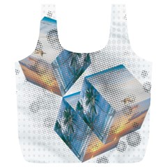 Cubes 3d Mockup Dots Game Cutout Full Print Recycle Bag (XL)