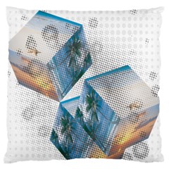 Cubes 3d Mockup Dots Game Cutout Standard Flano Cushion Case (Two Sides)