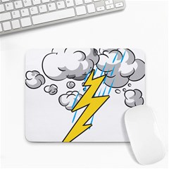 Storm Thunder Lightning Light Flash Cloud Small Mousepad by danenraven