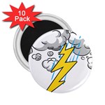 Storm Thunder Lightning Light Flash Cloud 2.25  Magnets (10 pack)  Front