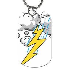 Storm Thunder Lightning Light Flash Cloud Dog Tag (two Sides) by danenraven