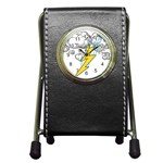 Storm Thunder Lightning Light Flash Cloud Pen Holder Desk Clock Front